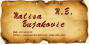 Mališa Bujaković vizit kartica
